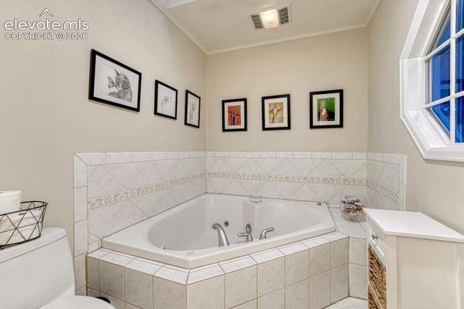 private Jetted tub in primary bath