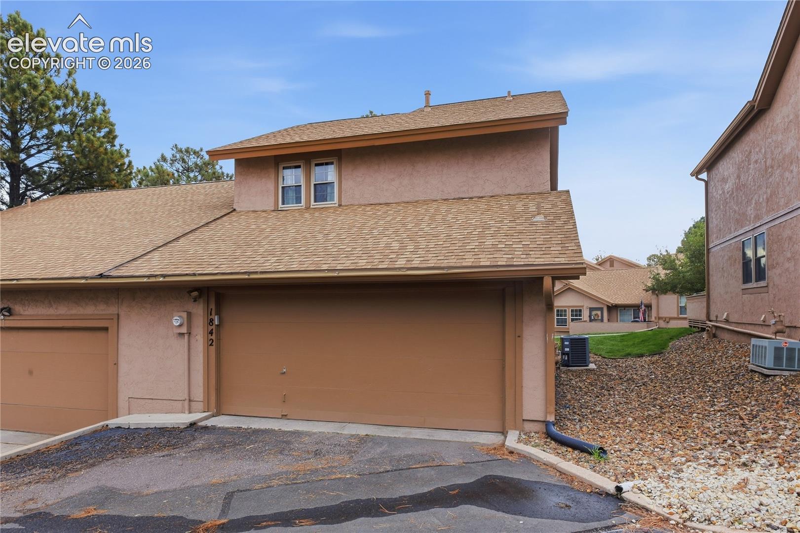 Attached two-car garage