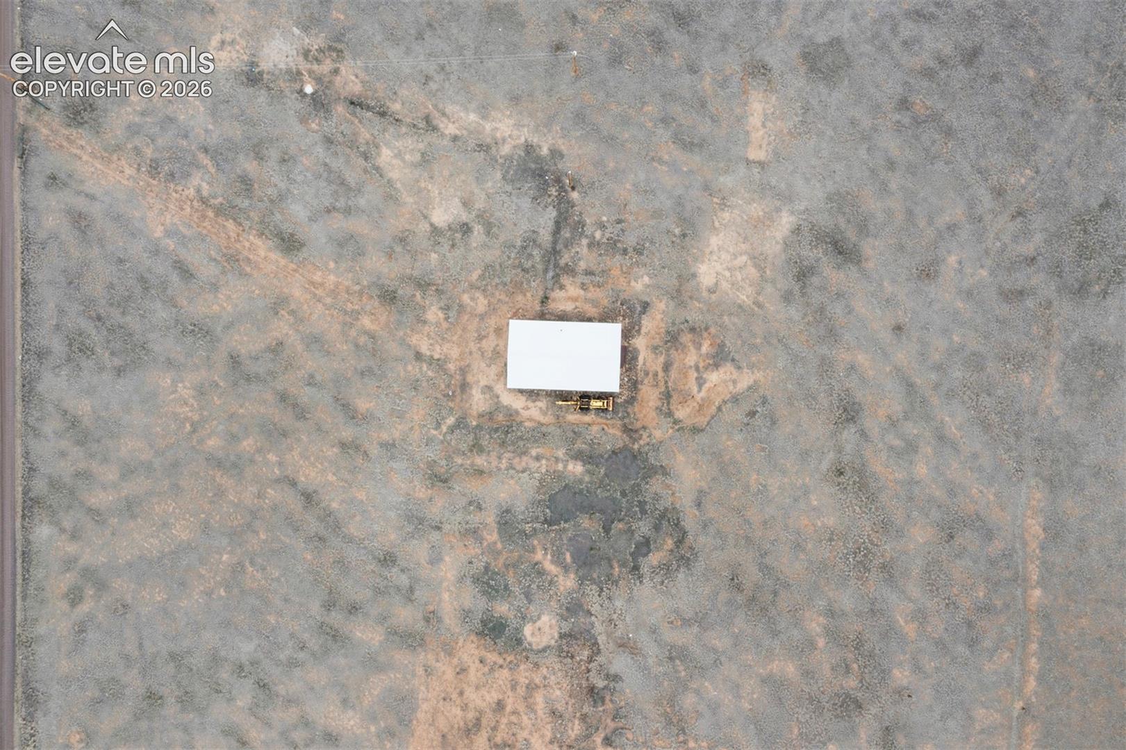 Aerial view showing top of 30 x 50 barn/garage/workshop