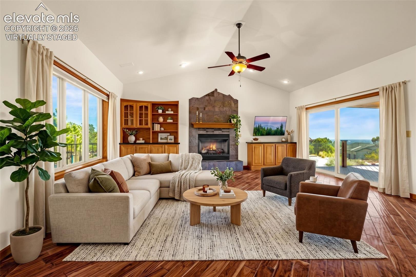 Virtually Staged Living Room