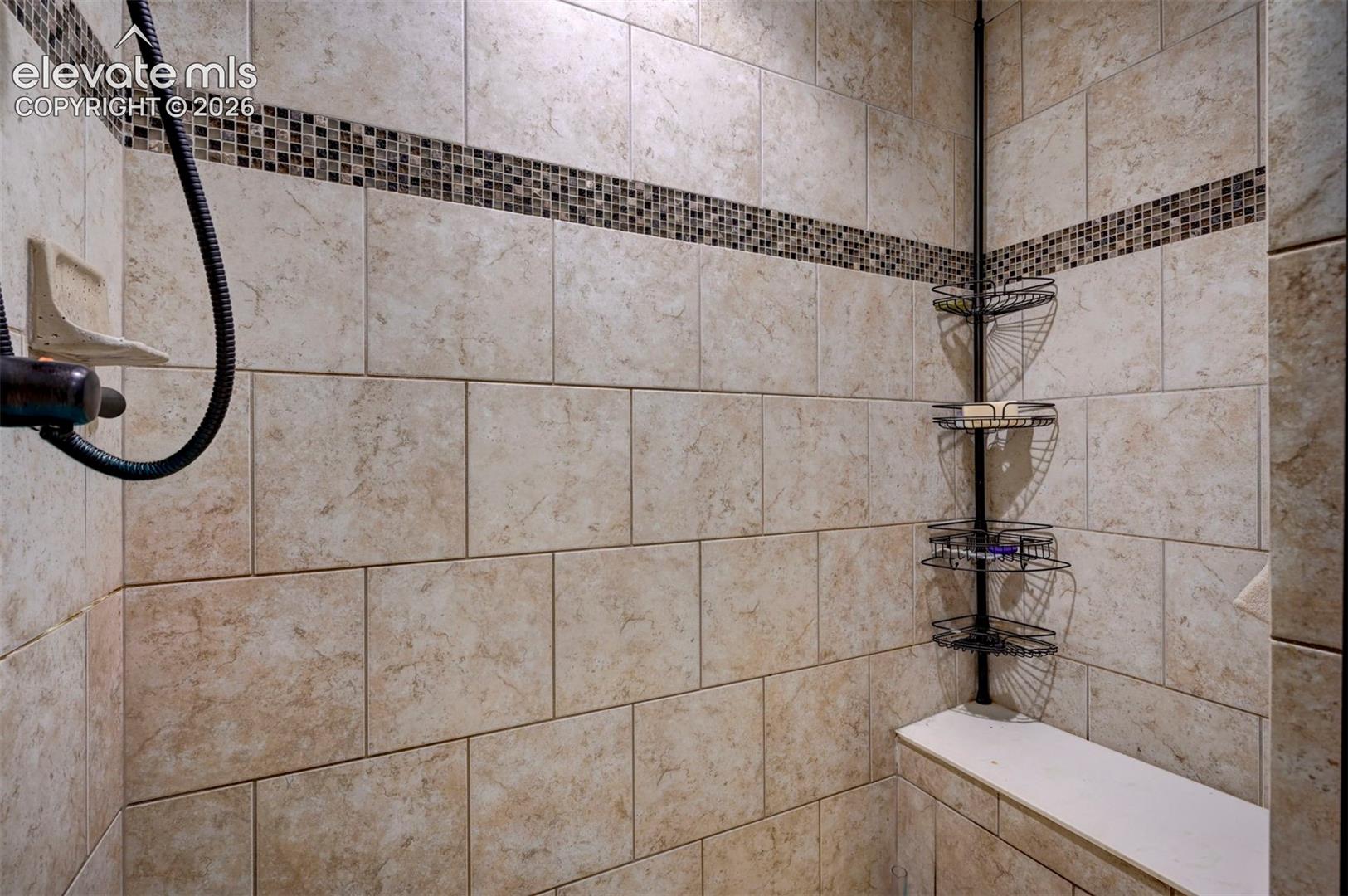 Primary bath tiled shower