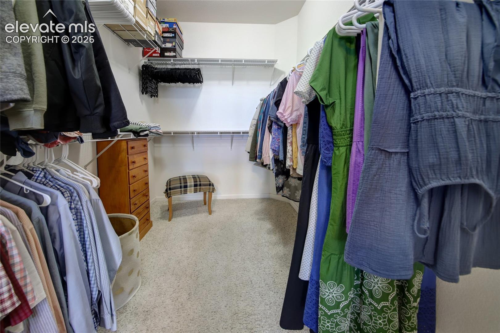 Master walk in closet
