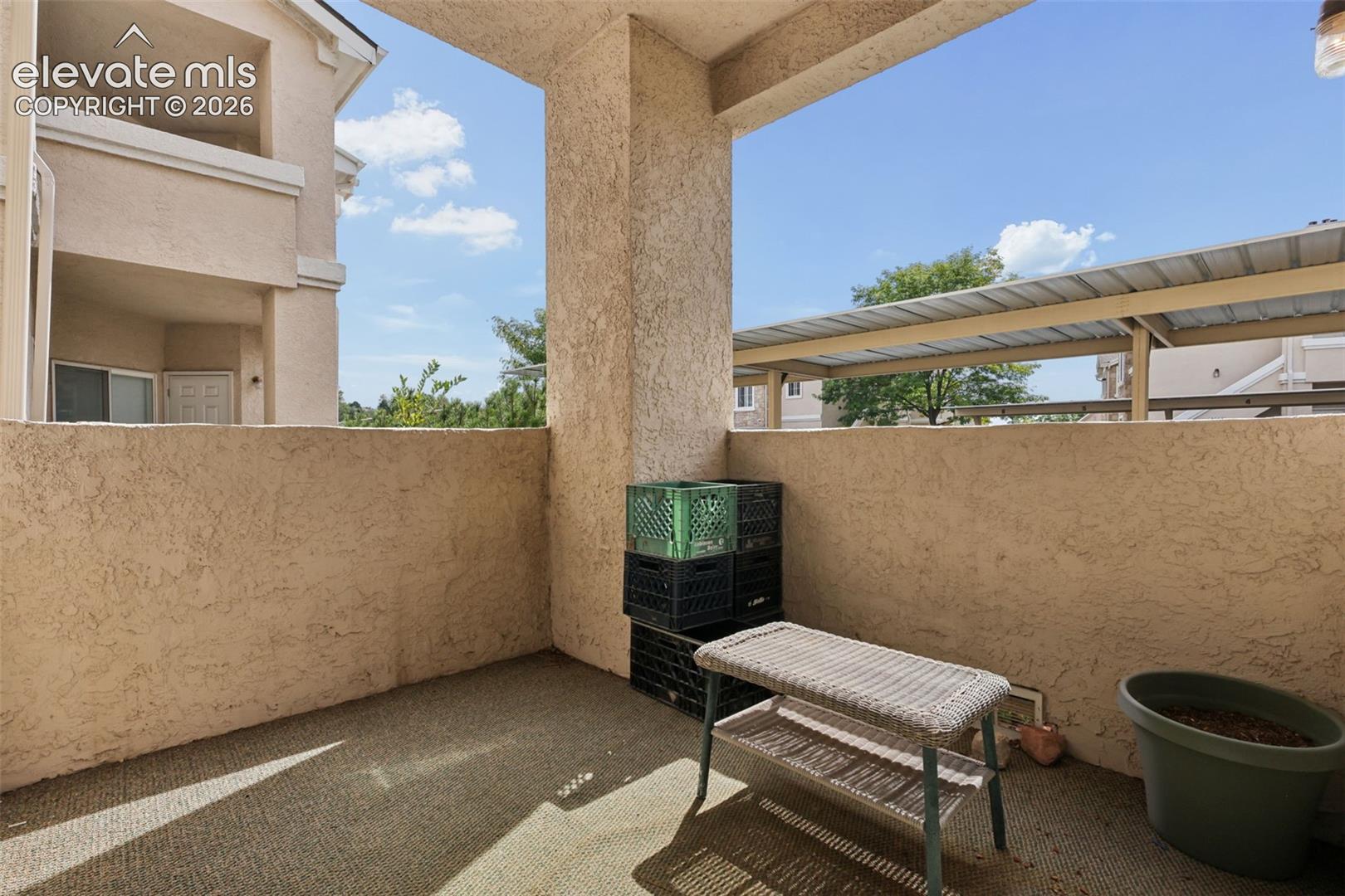Textured stucco exterior walls