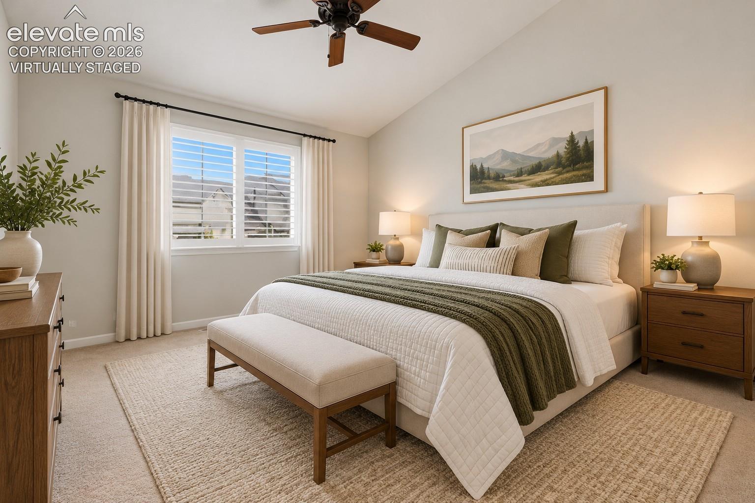 Primary room virtually staged