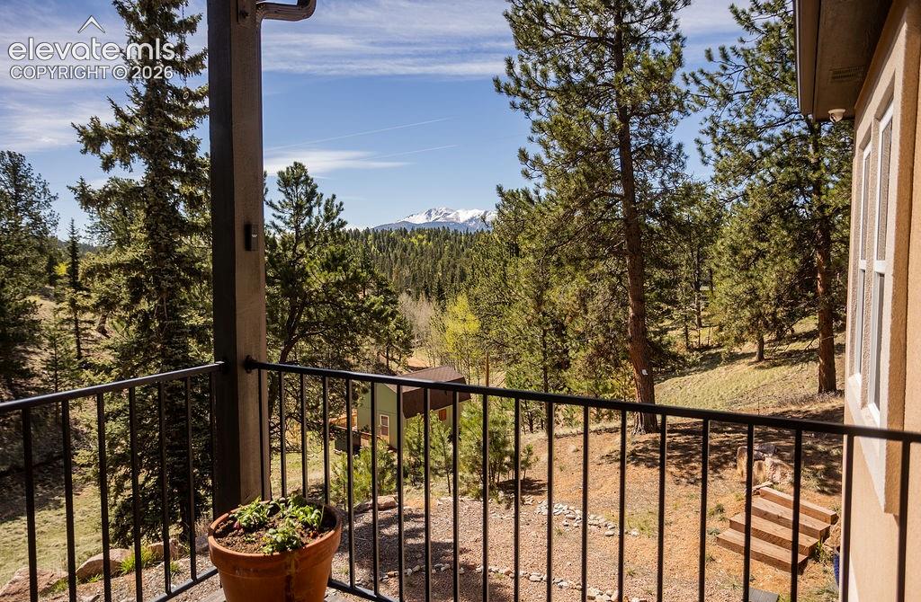 View of Pikes Peak from front deck