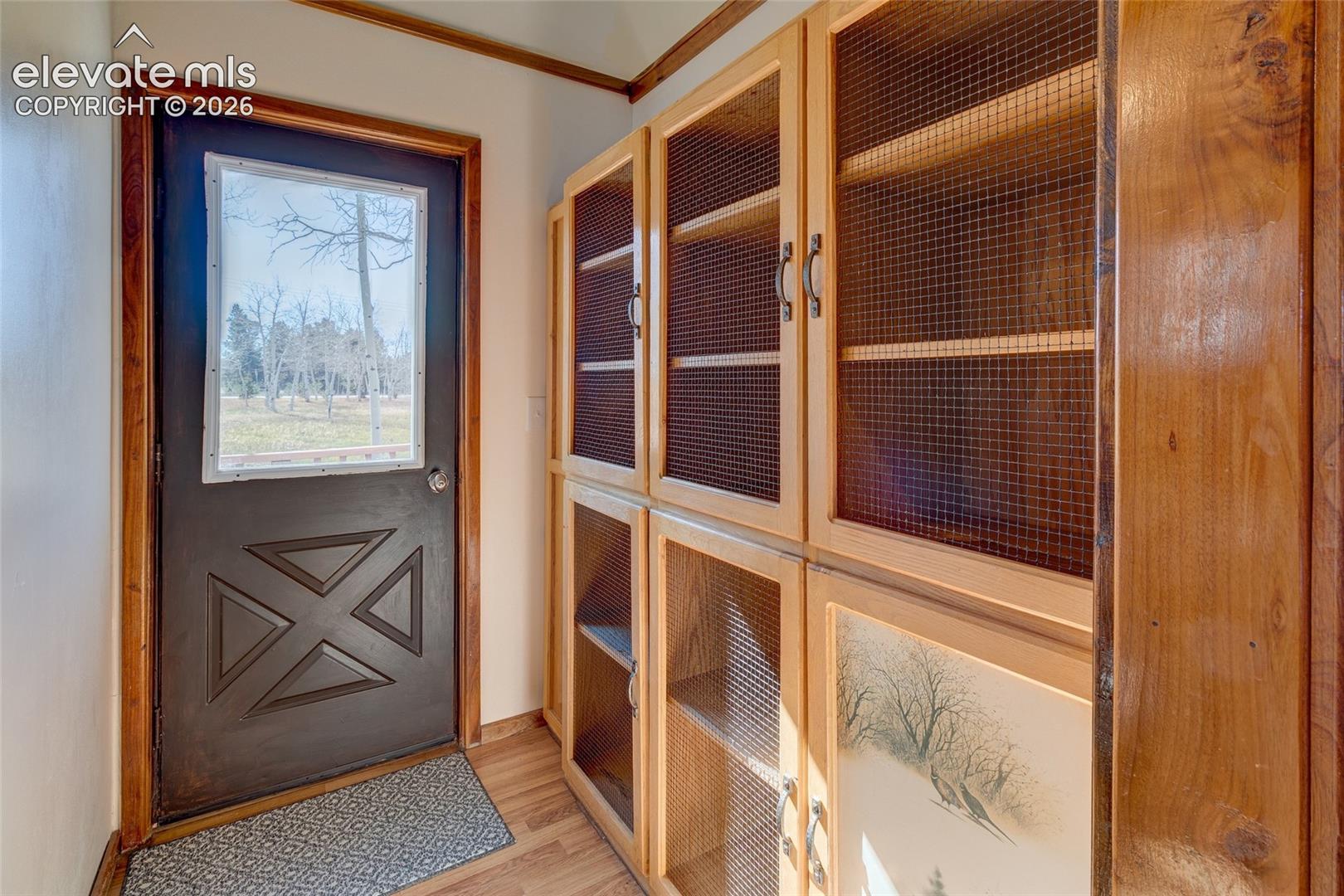 Pantry with built in storage