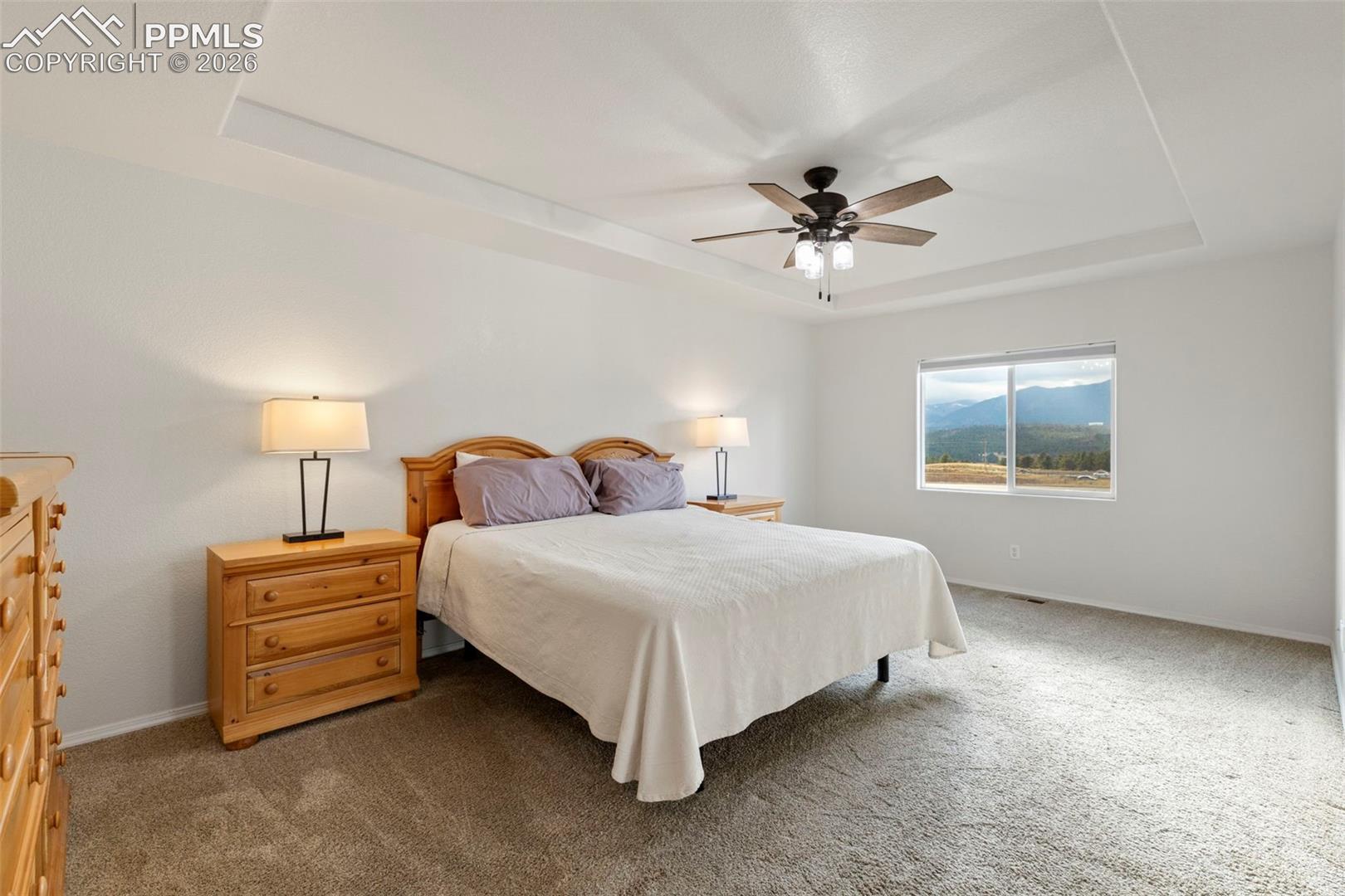 Primary Bedroom with mountain view