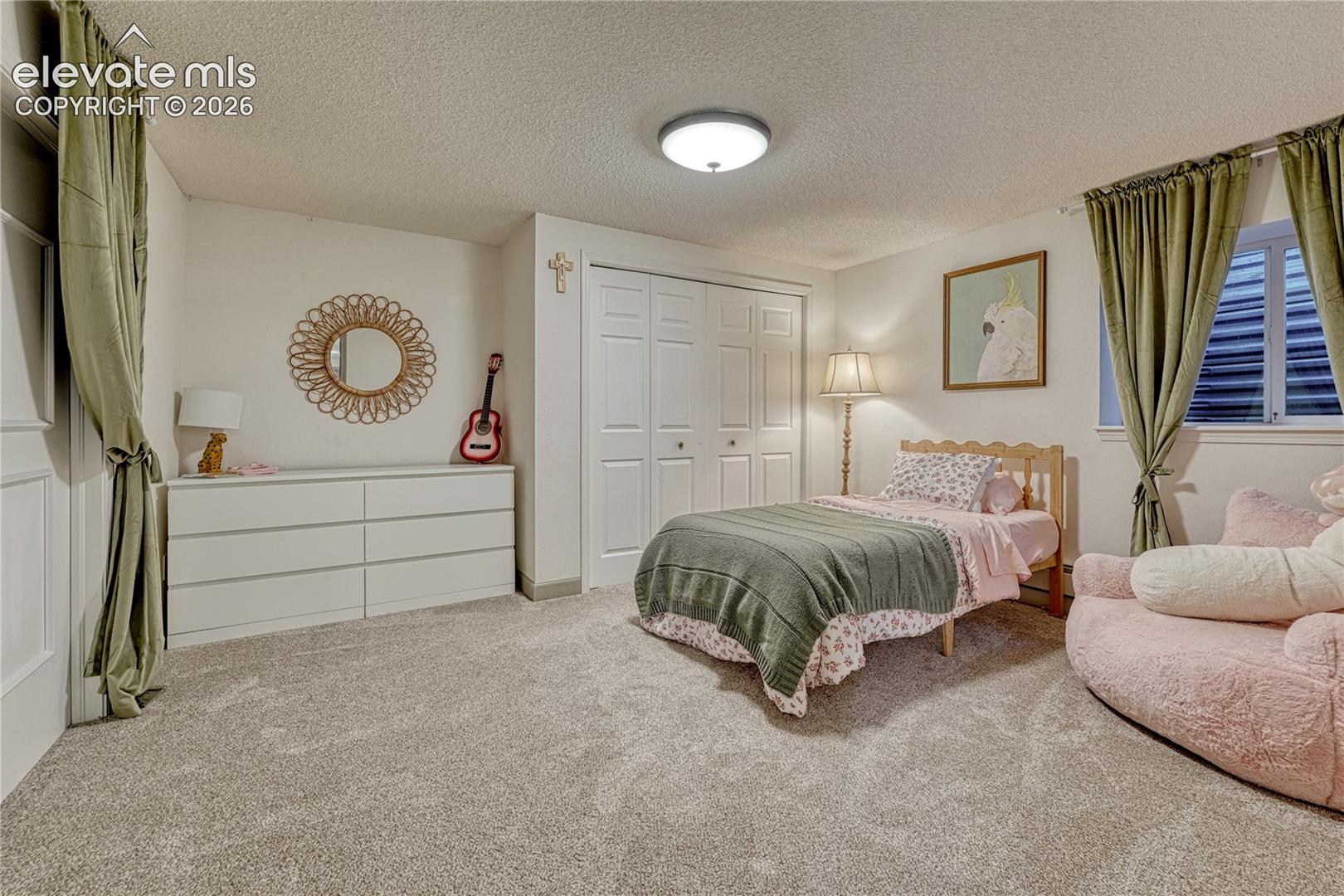 Lower level bedroom with double closet