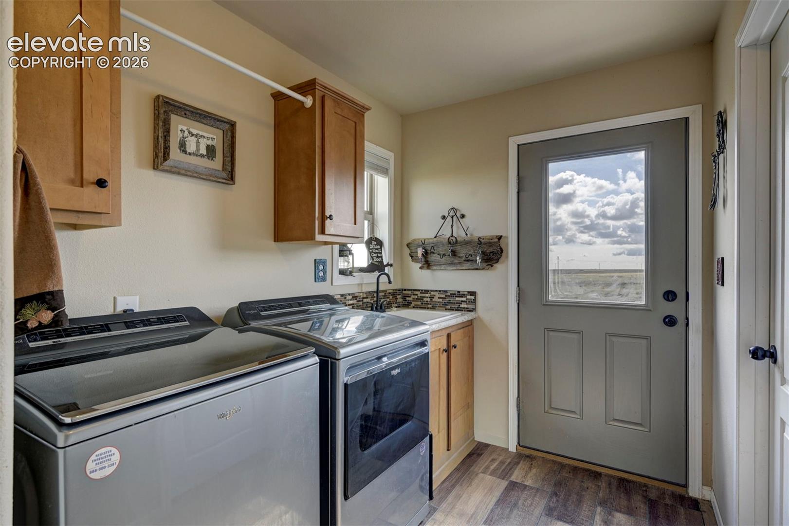 mud room sink nearest side door
