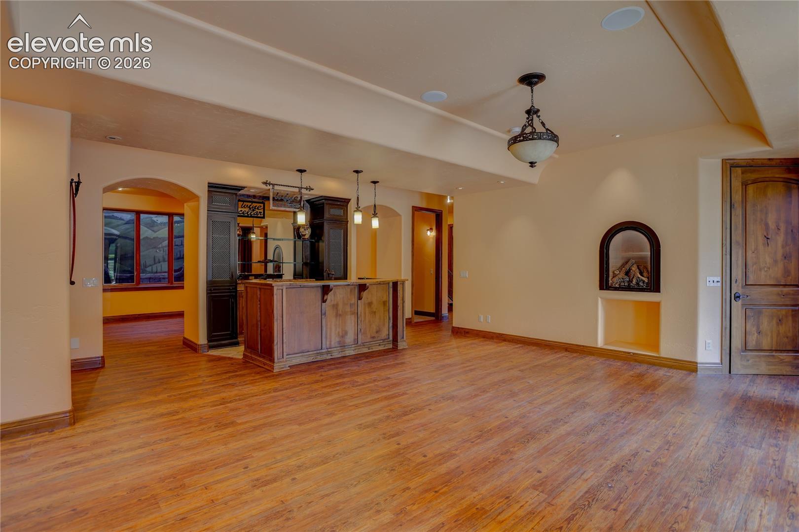 Lower level family room.