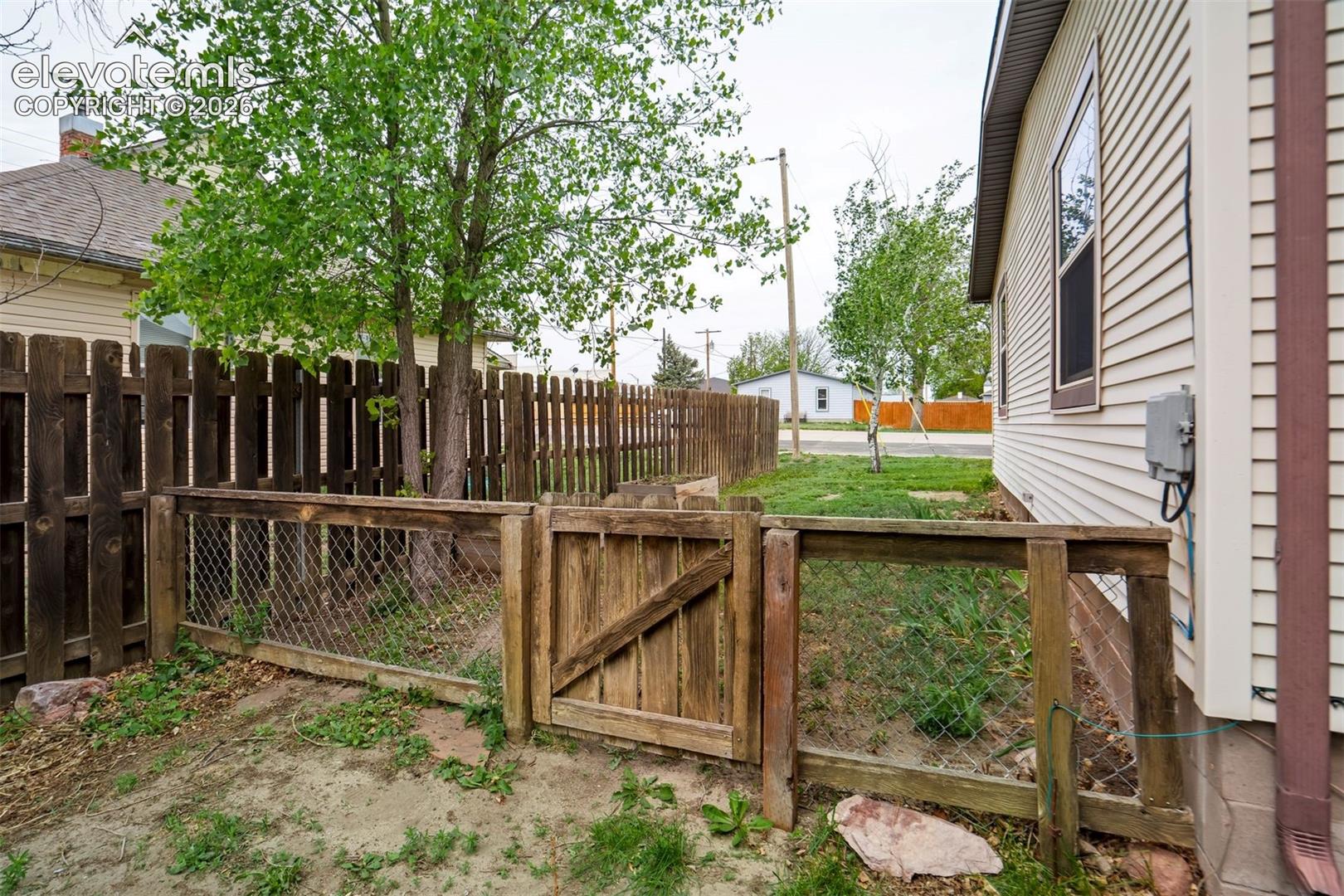Gated yard access.