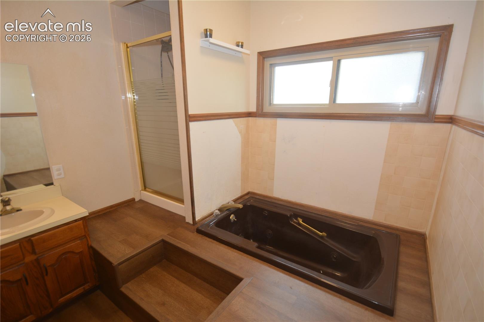 raised shower