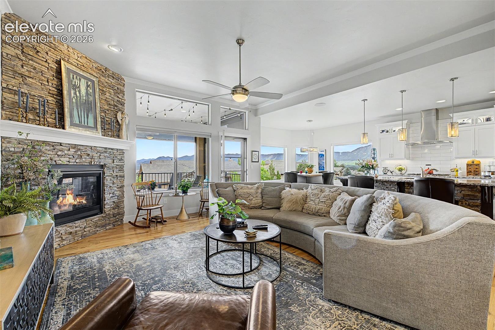 Fantastic open floor plan with gorgeous views out every window!