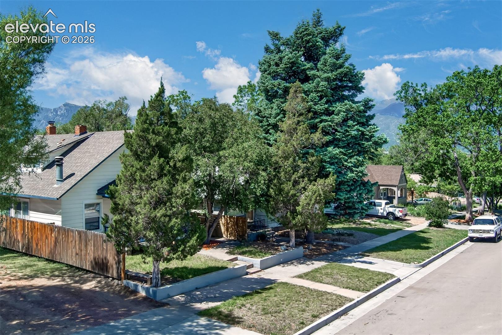 Pikes Peak and mountain views from the neighborhood