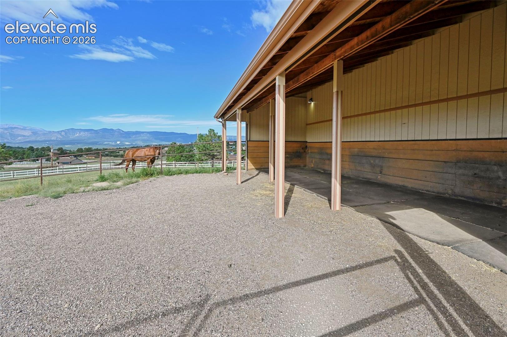 Corral/Barn adjacent to pasture area