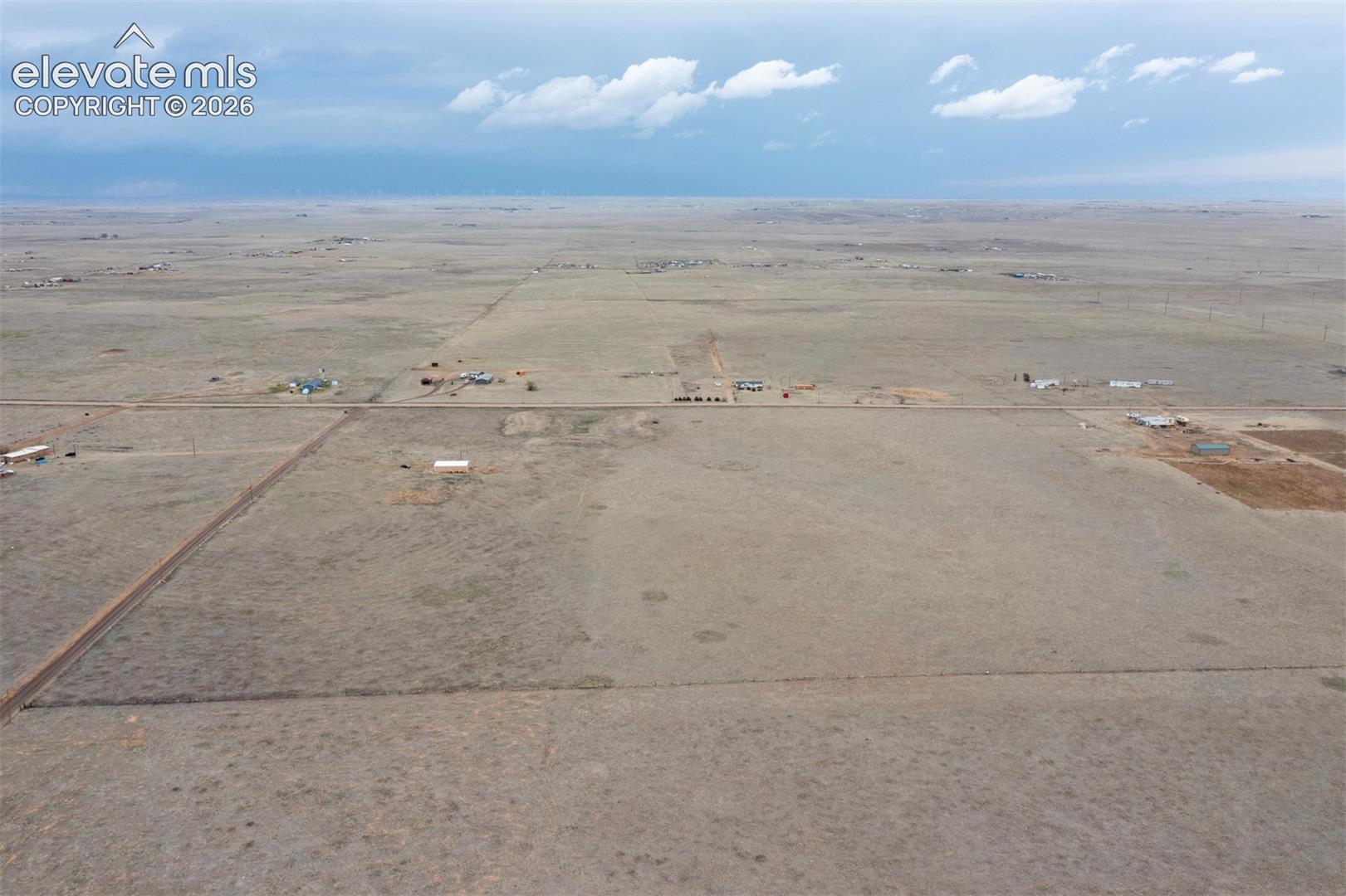 Aerial view with a rural view