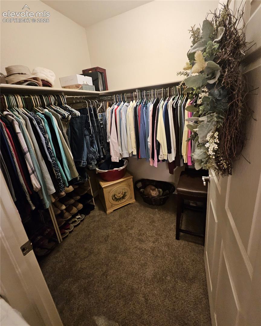 8 X 8 walk in closet off of primary bath/bedroom