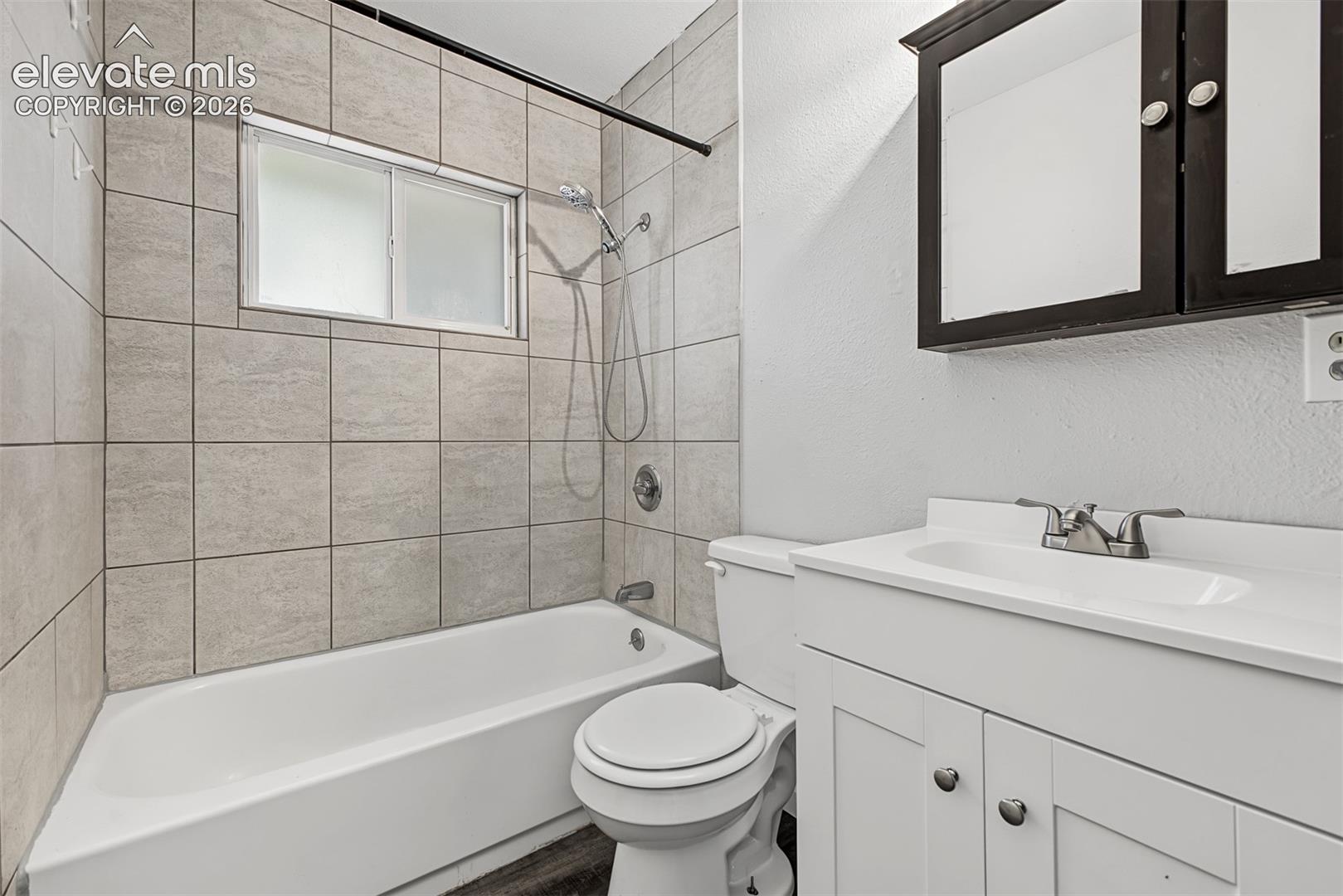 Updated bathroom with New LVP and Vanity