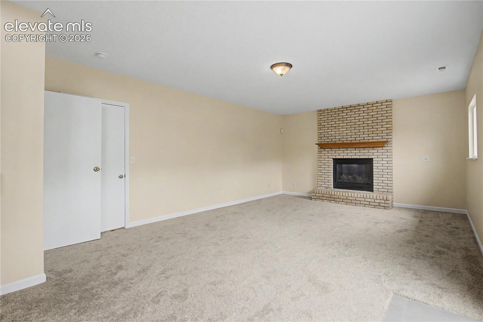 Lower level Living with Gas Fireplace