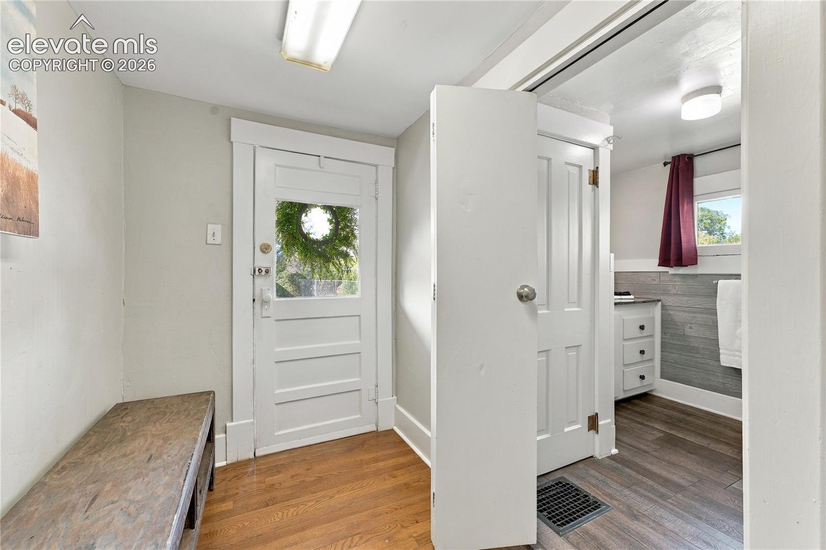 Mud room at back entry