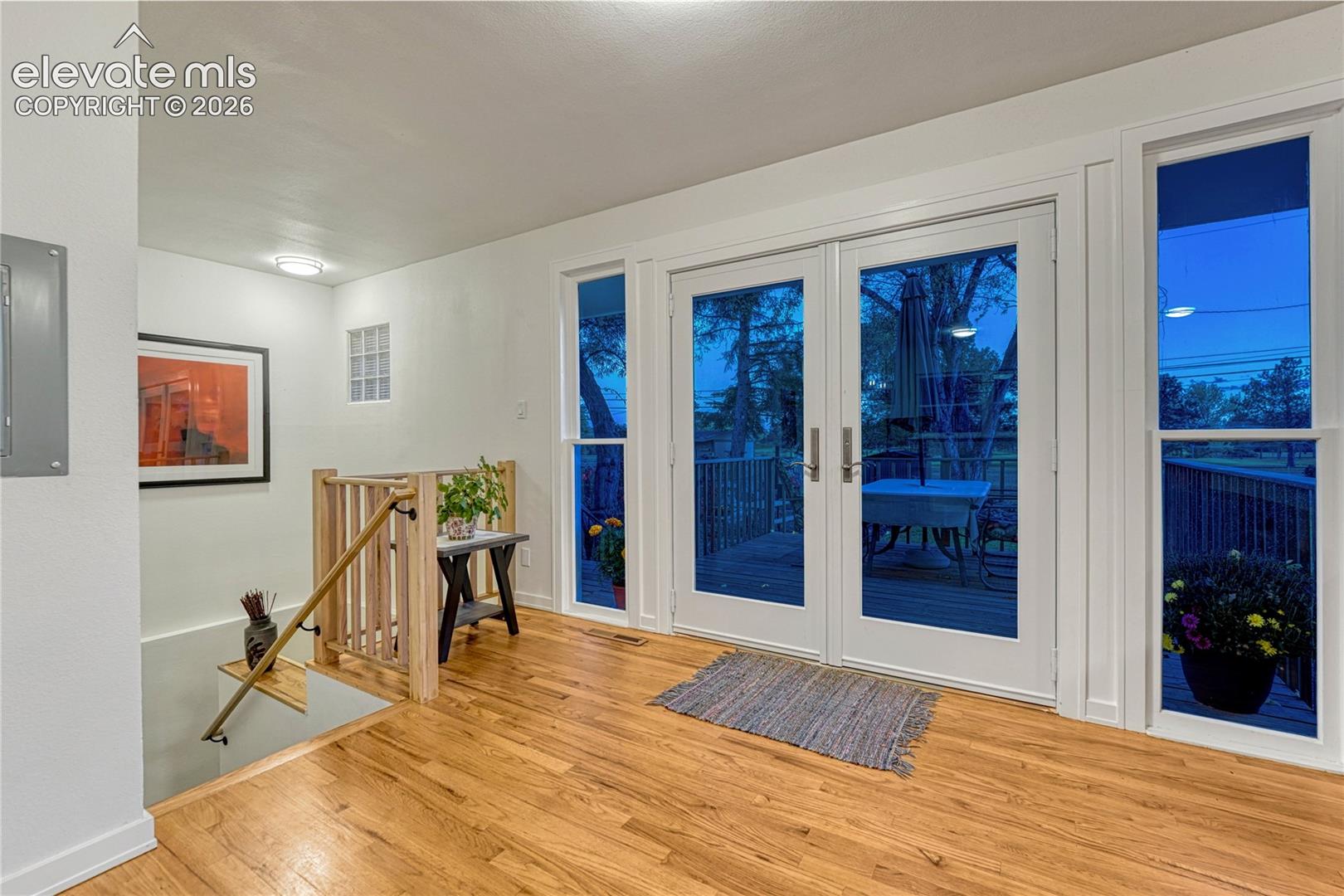 French Doors walk-out onto the Deck