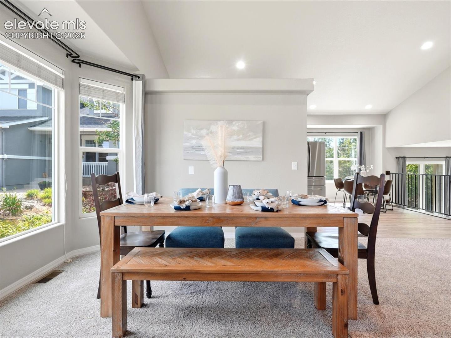 Separate dining area