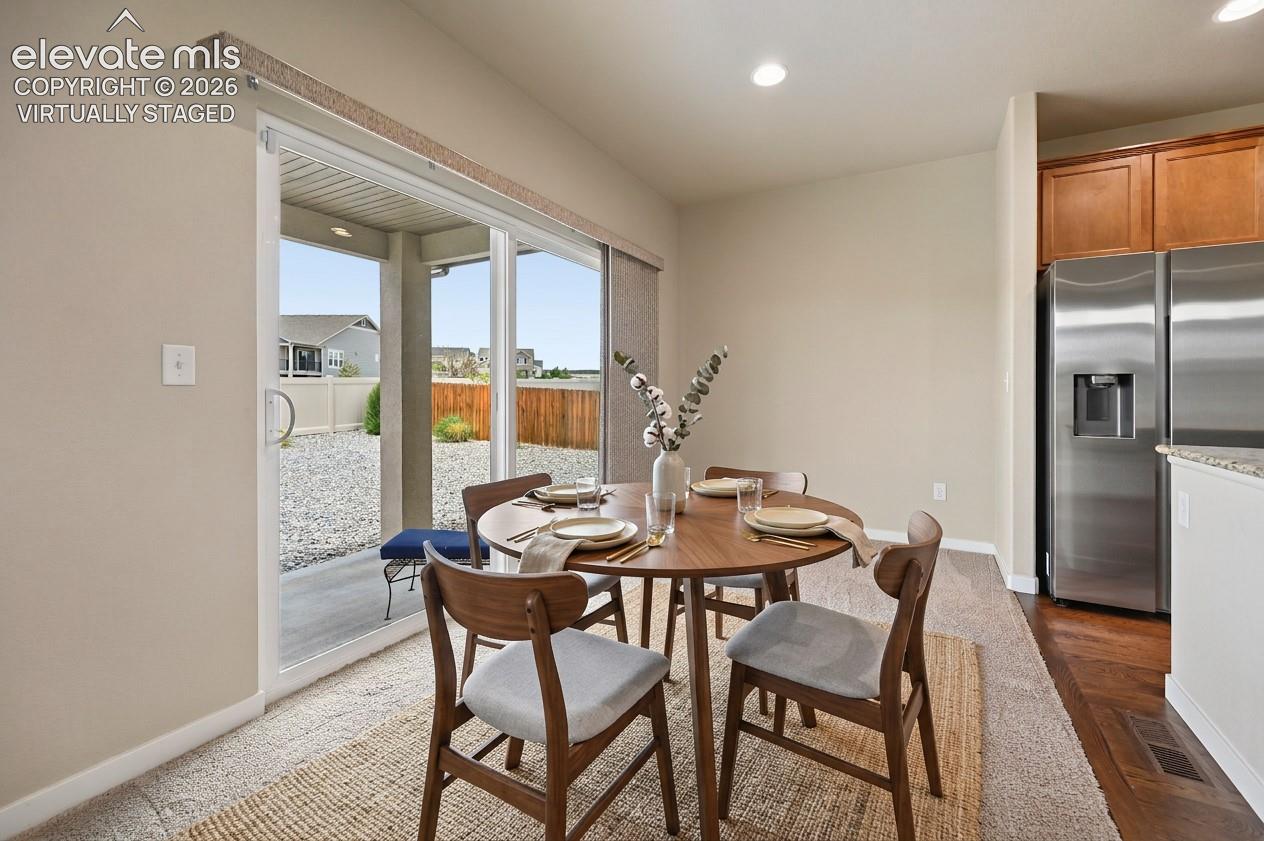 Virtually Staged Photo of Dining Area