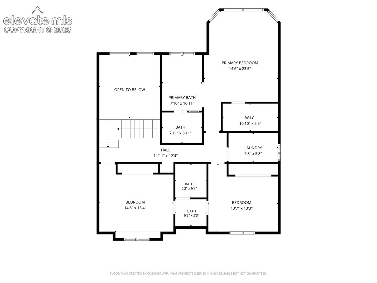 Upper Level, dimensions are estimates, buyers agent must measure for accuracy
