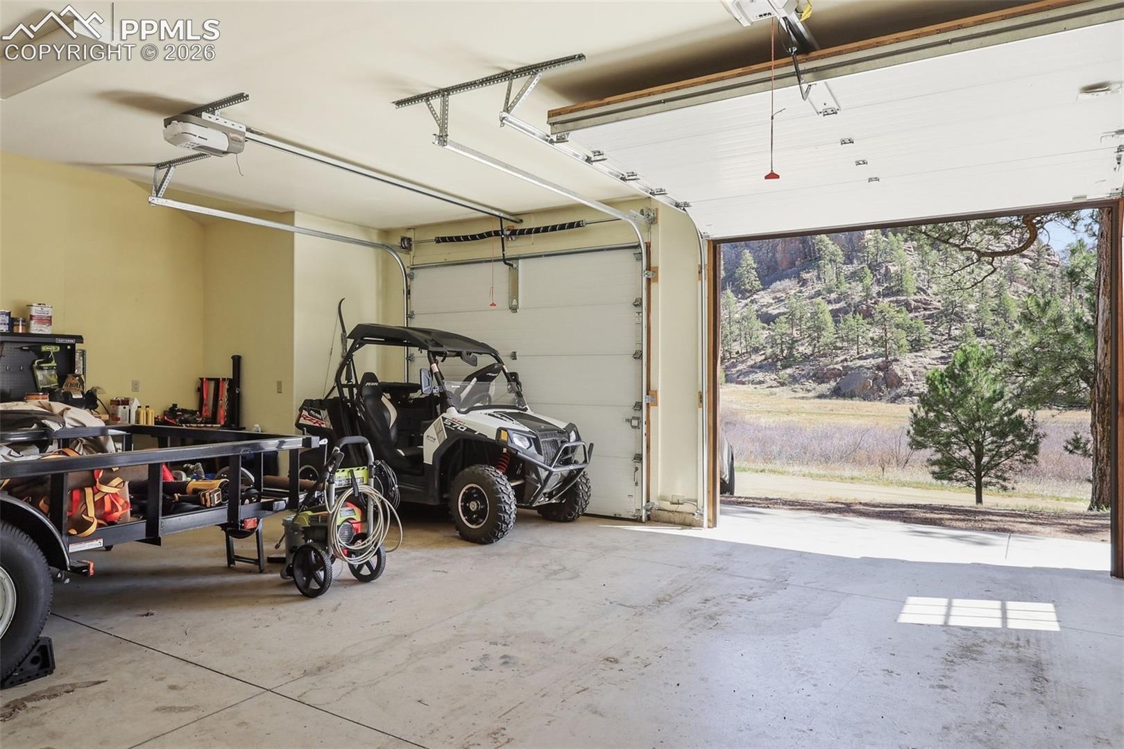 Independent bays with garage openers. 