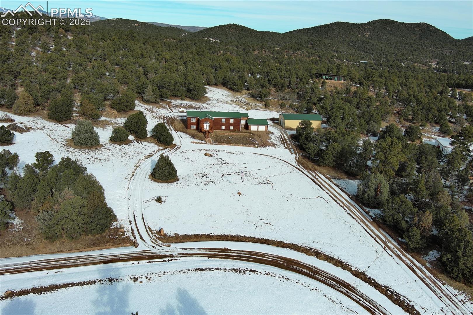 Front view of driveway.