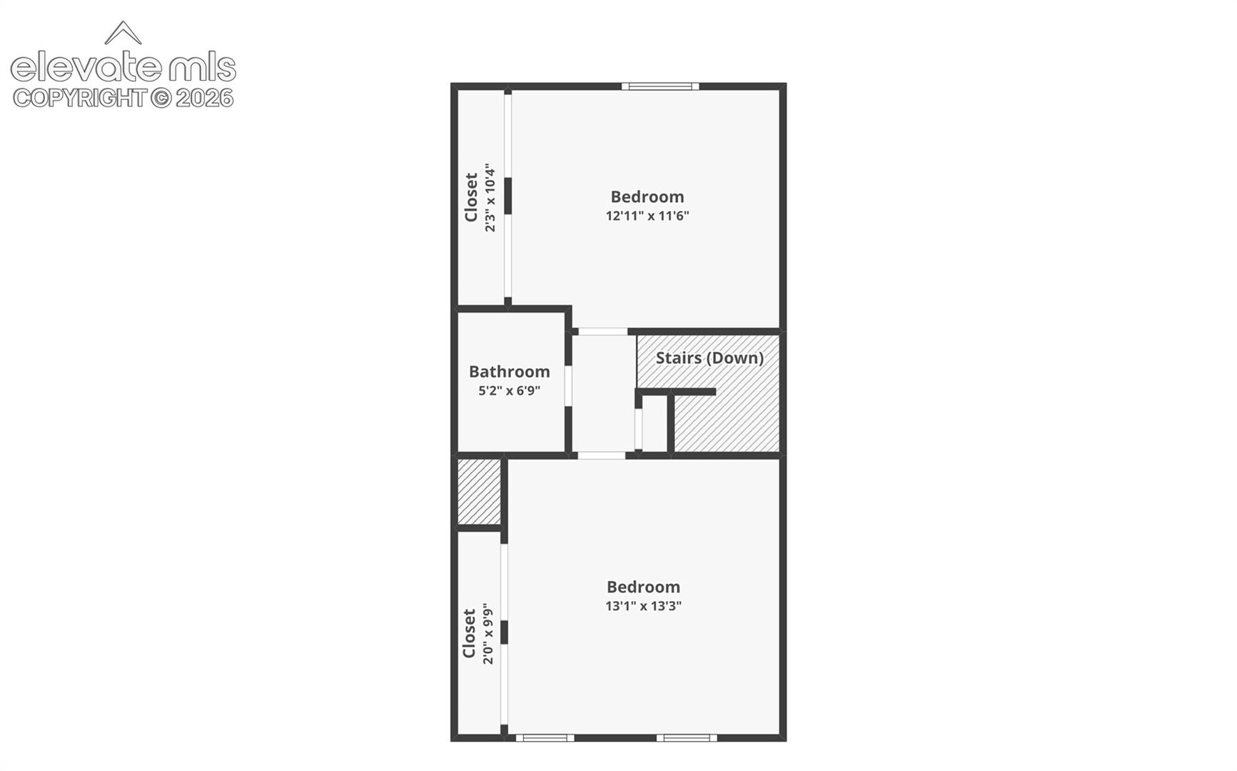 Upper level floor plan