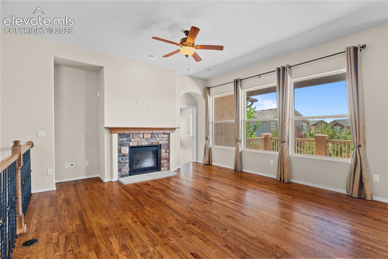 Stunning gas fireplace which is the heart of the home.