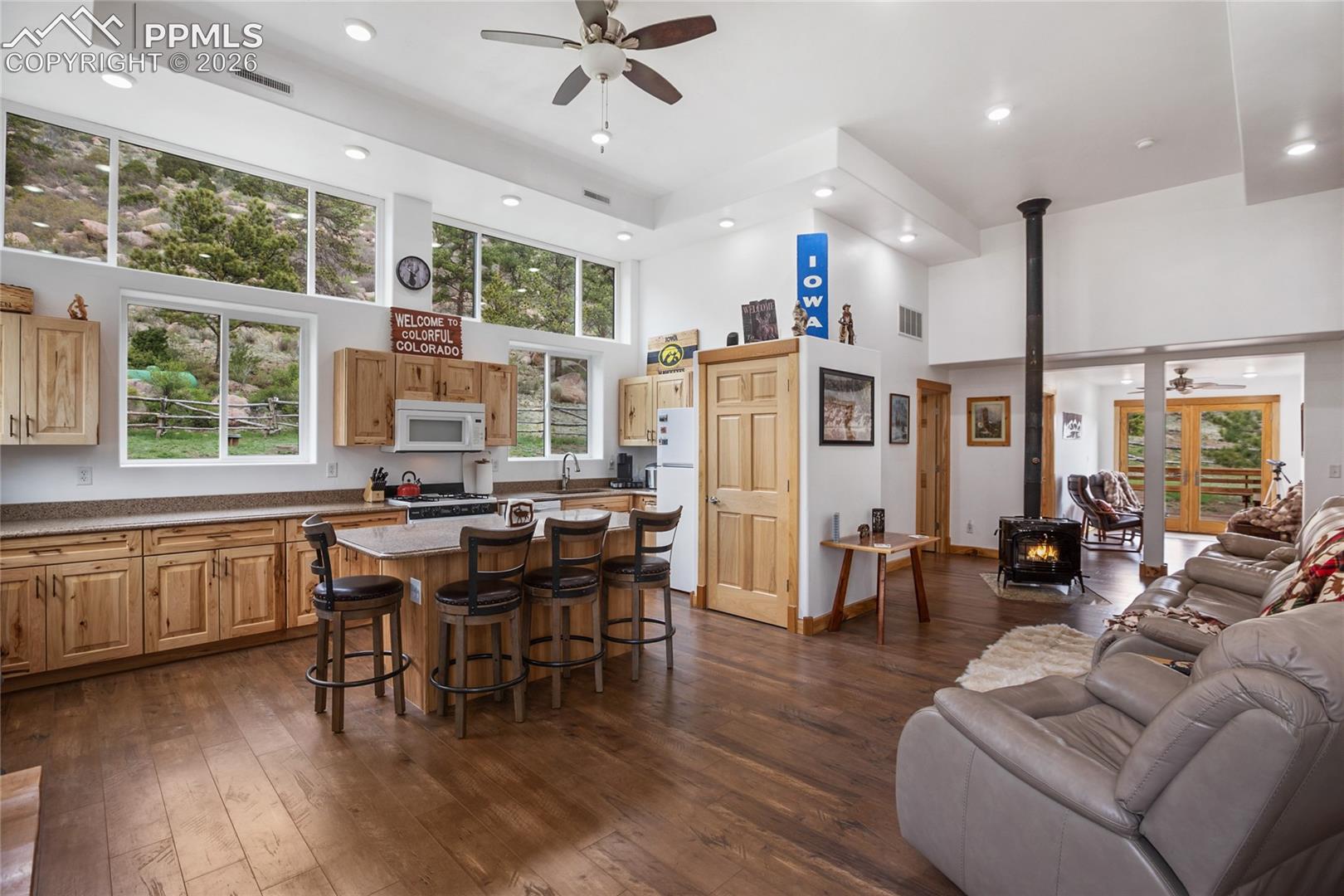 The entire home is 'open concept' style to optimize the space, the flow and the views.