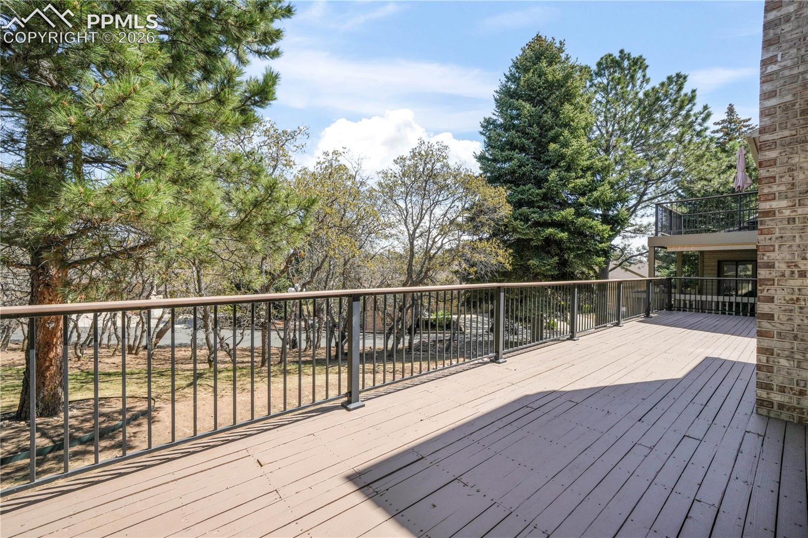 Private deck with extended patio doors