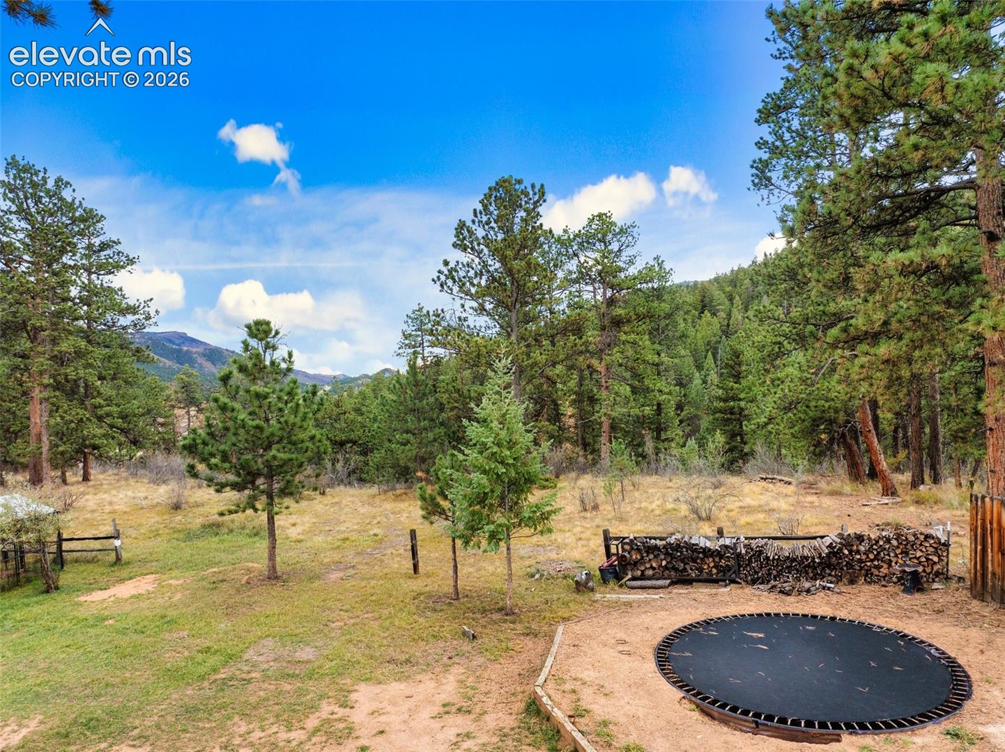 Great flat yard with unground trampoline