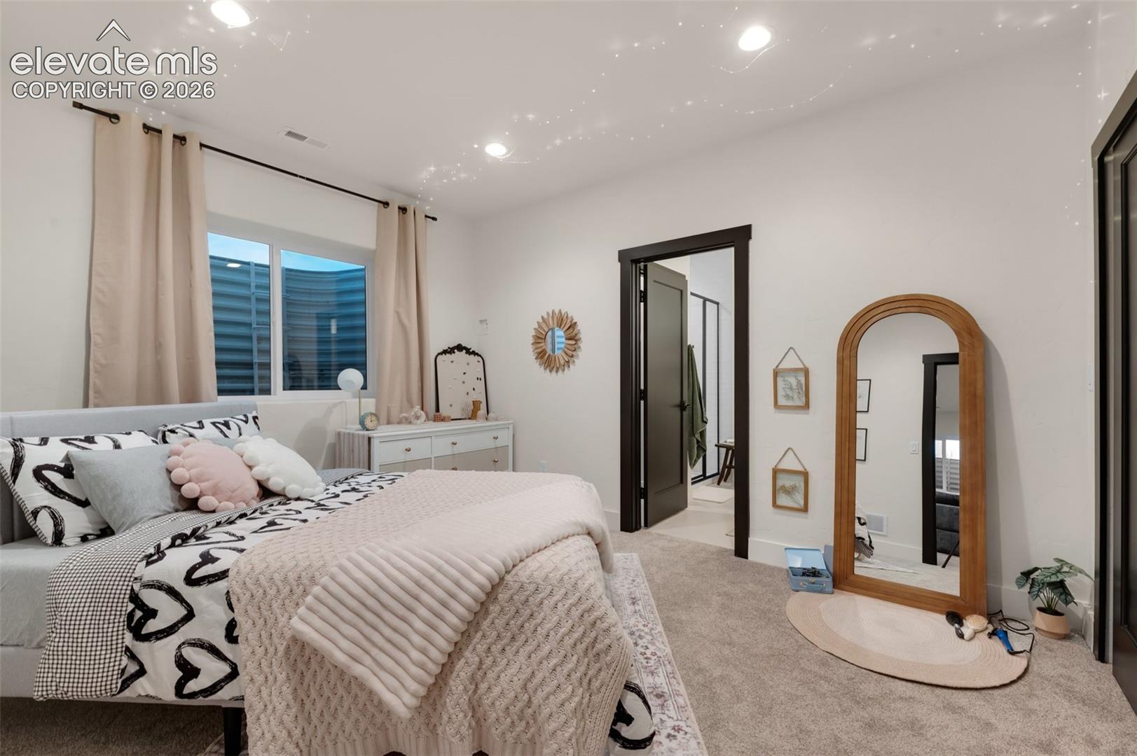 Basement bedroom with private bath