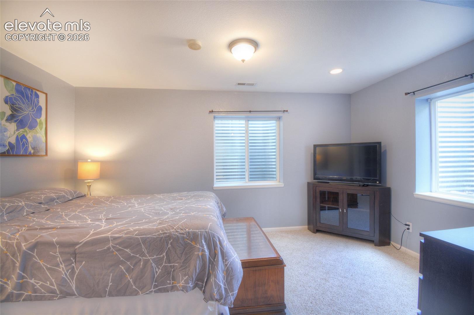 Basement bedroom perfect for a mother in law suite.