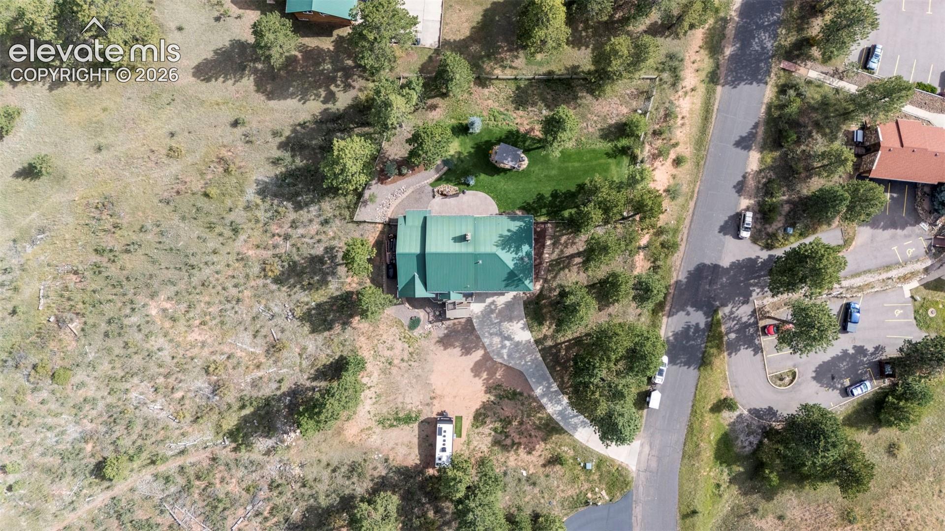 Aerial view of property's location