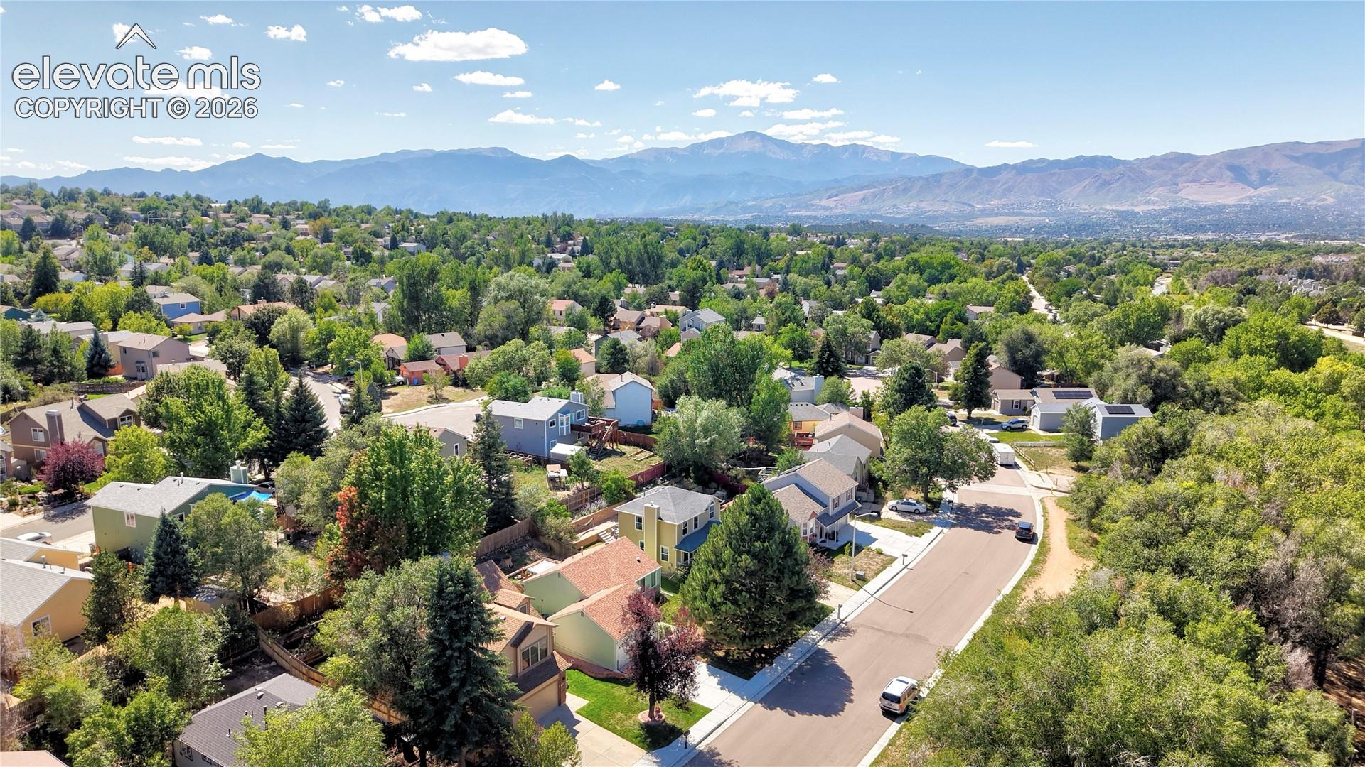 Ariel View of Street in front of home