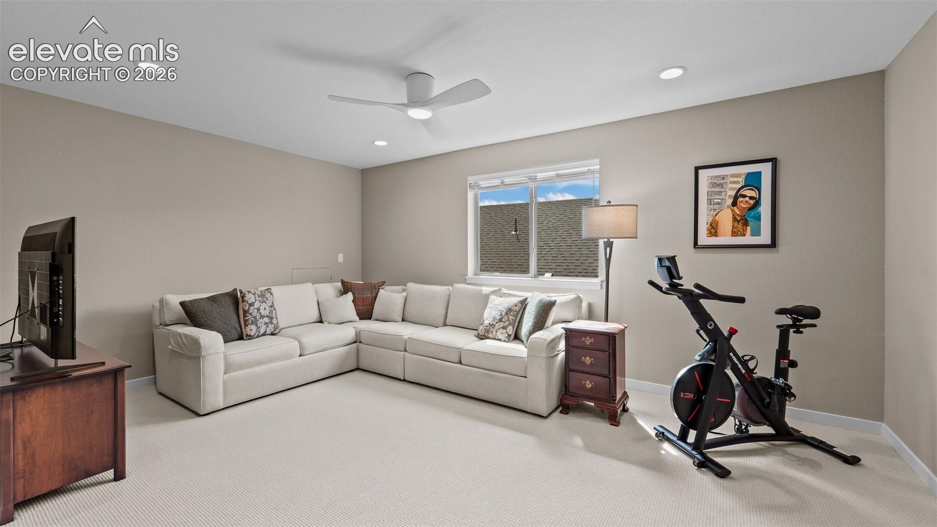 Upper level loft area.