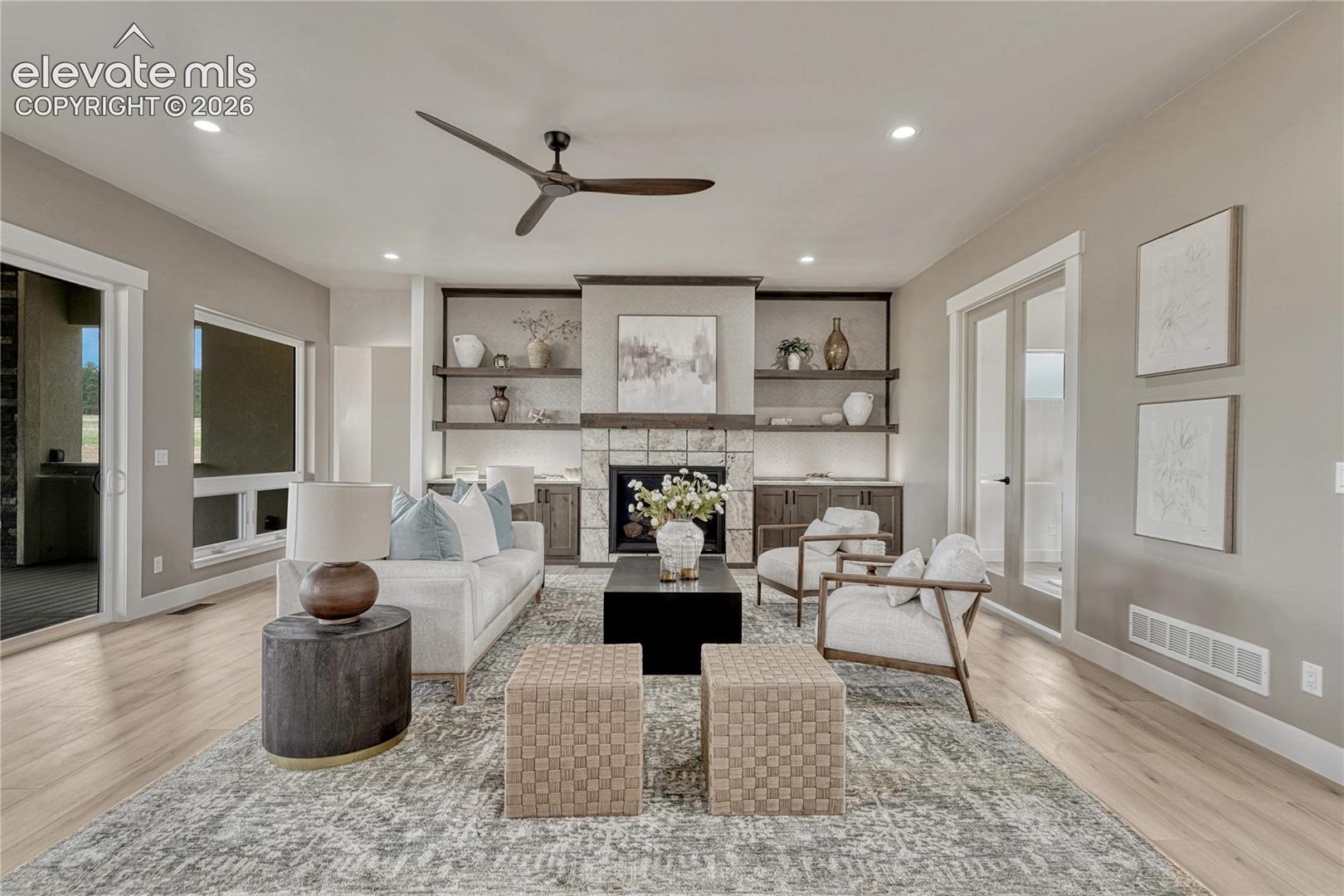 Great room has gas fireplace... 