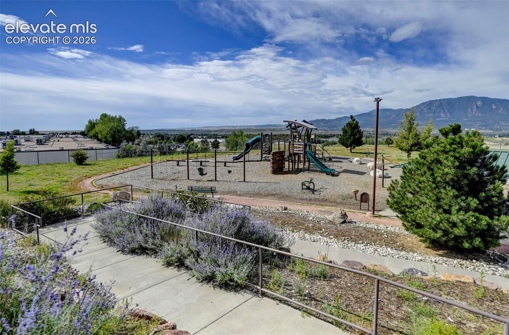 neighborhood playground, just a 5 minute walk away