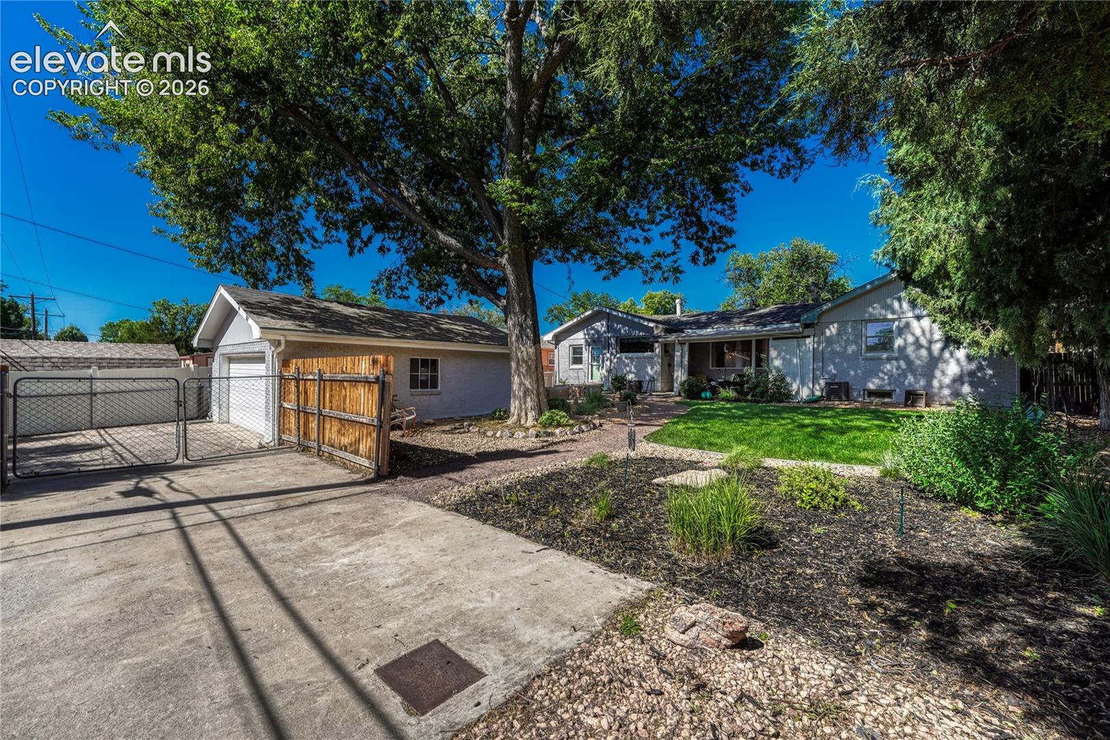 Backyard & detached garage