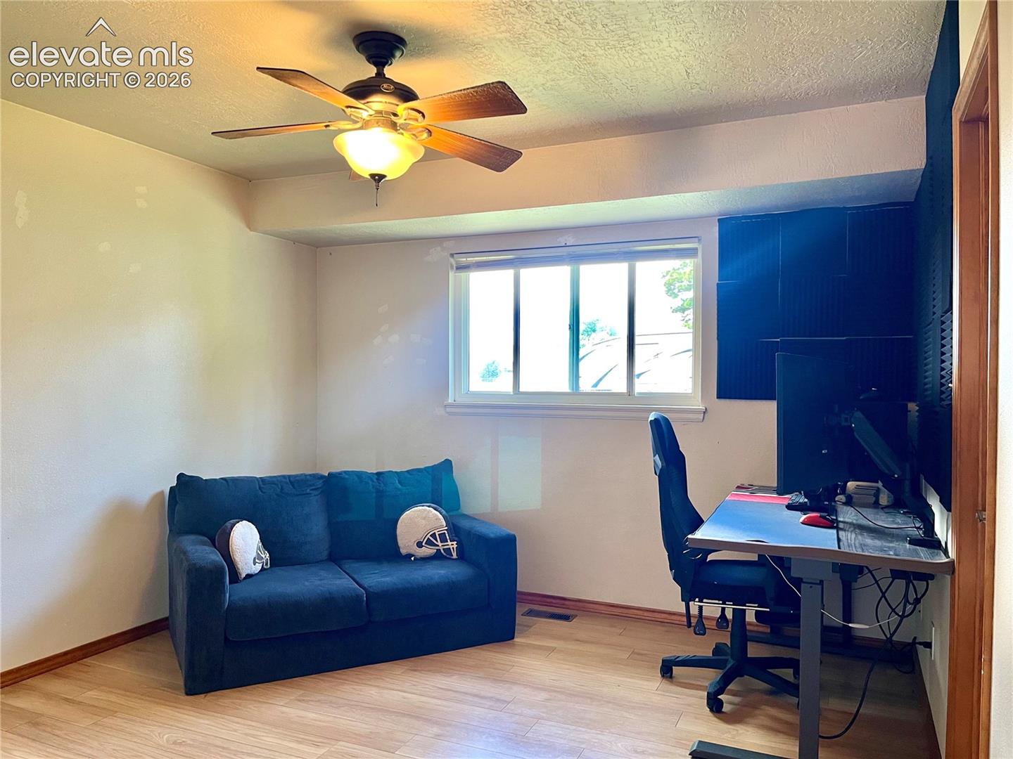 Secondary bedroom ideal for office, guests, or hobbies