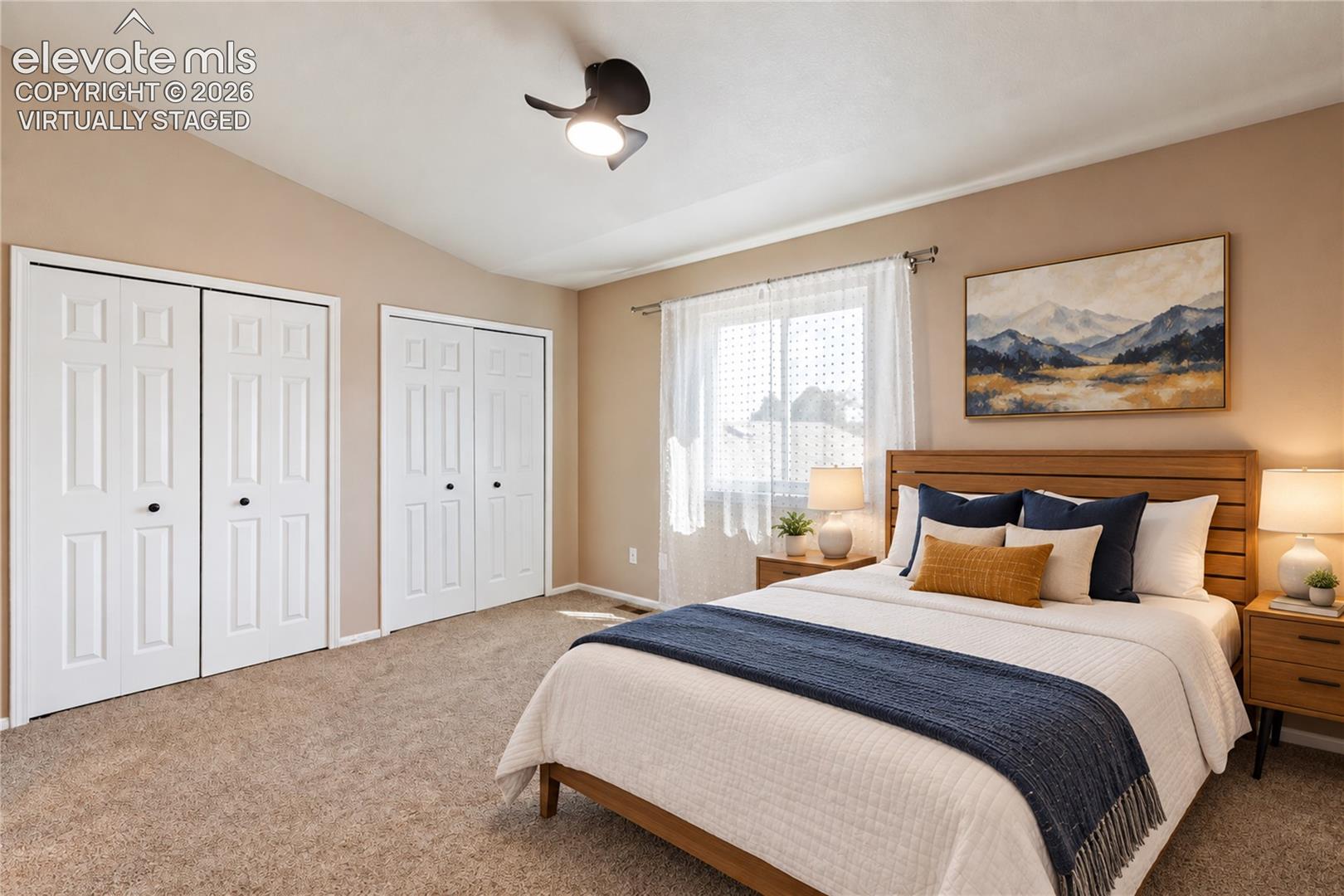 Virtually Staged-large primary bedroom.