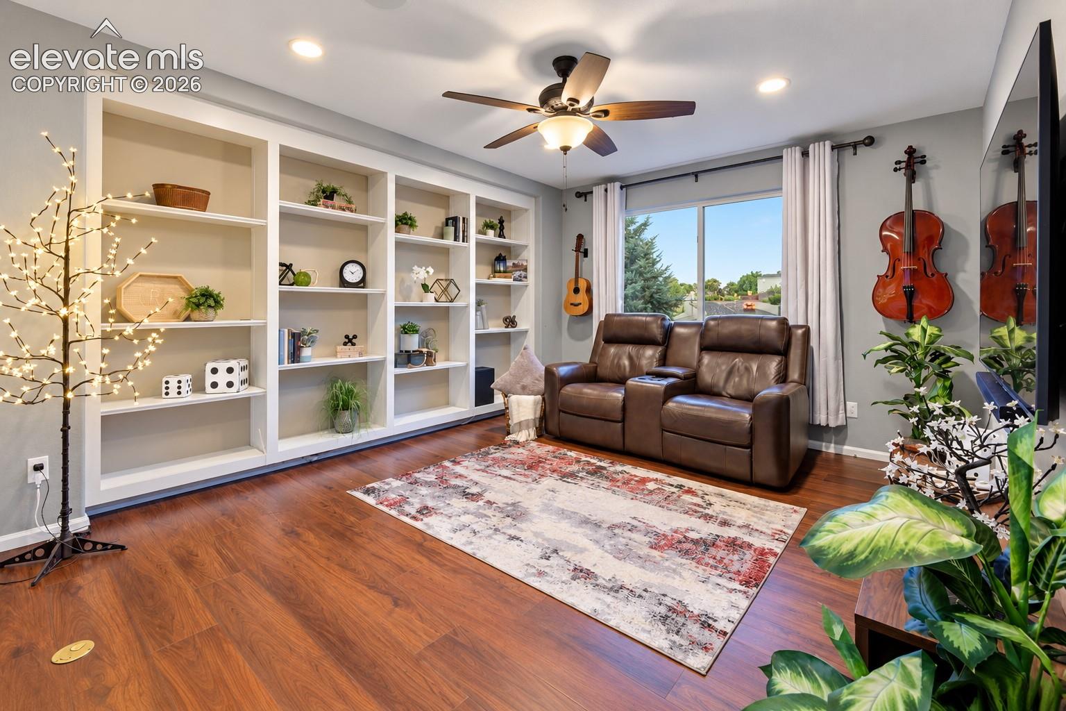 A spacious upper-level retreat creates another place to watch movies, play games or simply relax together.