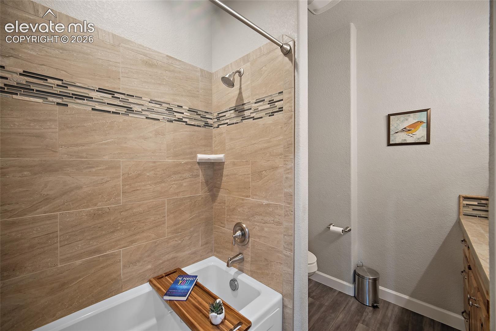 Bathroom with tiled shower