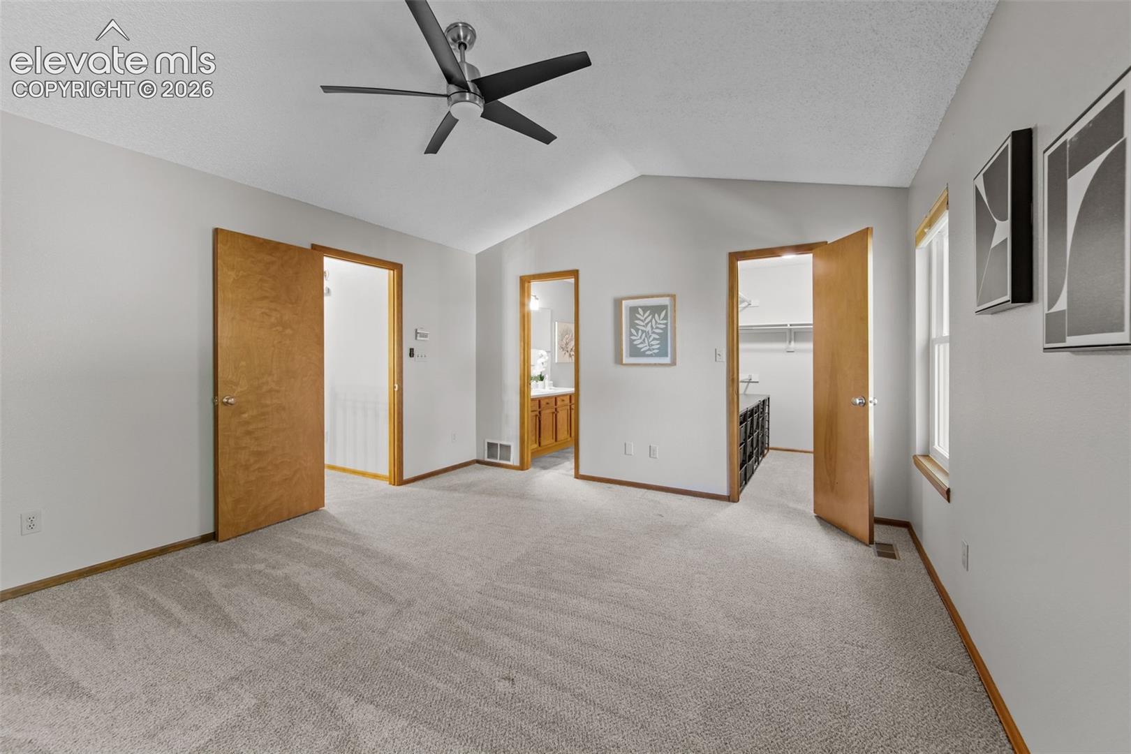Notice the vaulted ceilings