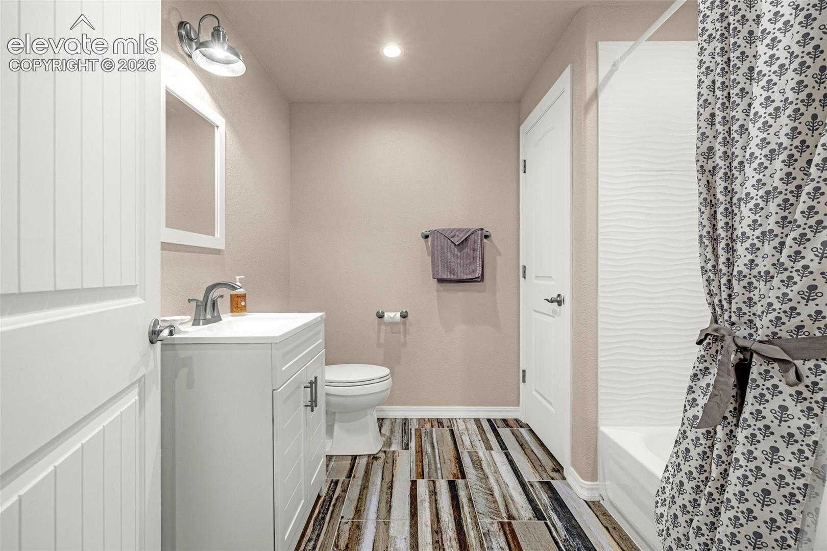 Basement Full Bath with Linen Closet