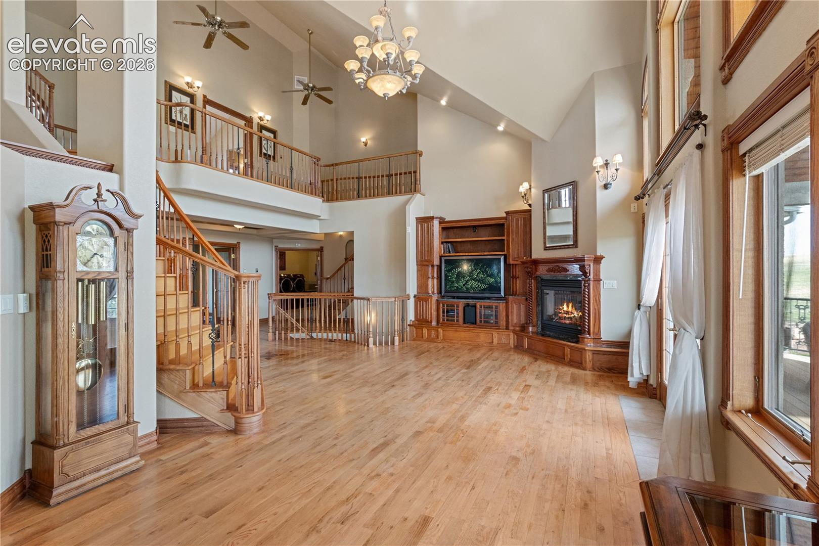 Looking into family room from kitchen